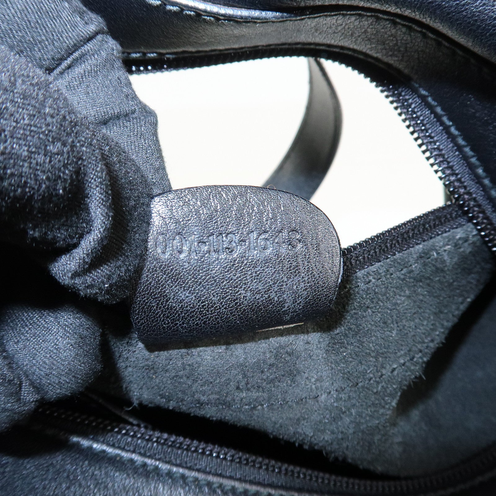 GUCCI Bamboo Leather Shoulder Bag Black 001.113.1643