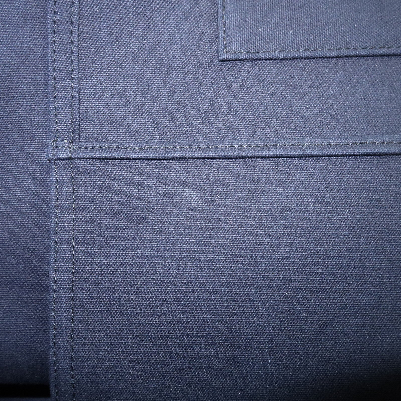 HERMES Cabas Elan PM Toile Officier Leather Tote Bag Hand Bag Black