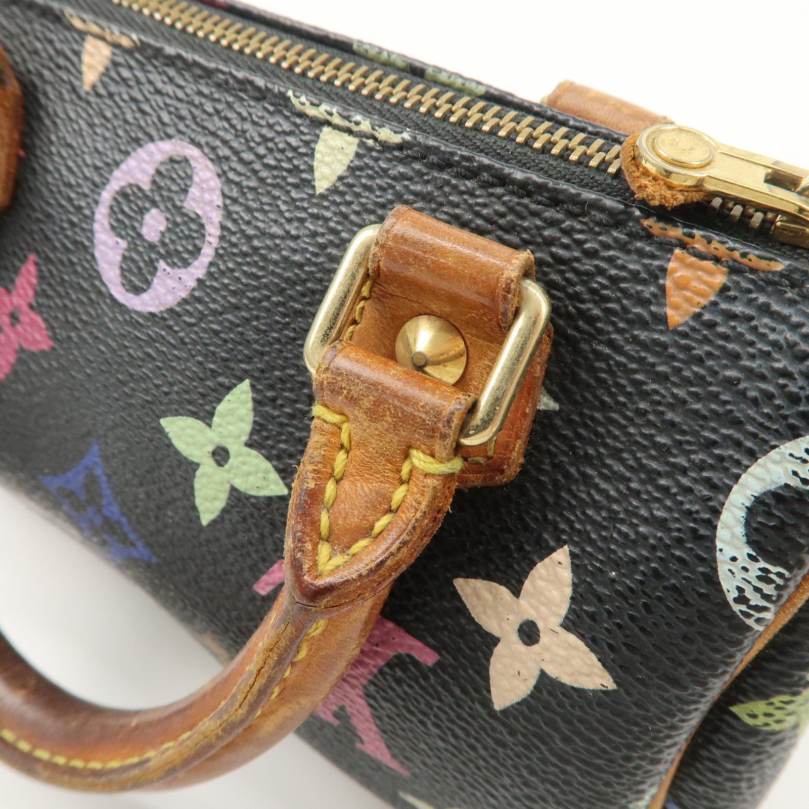 Louis Vuitton Monogram Multi Color Mini Speedy Mini Bag Noir M92644 Used