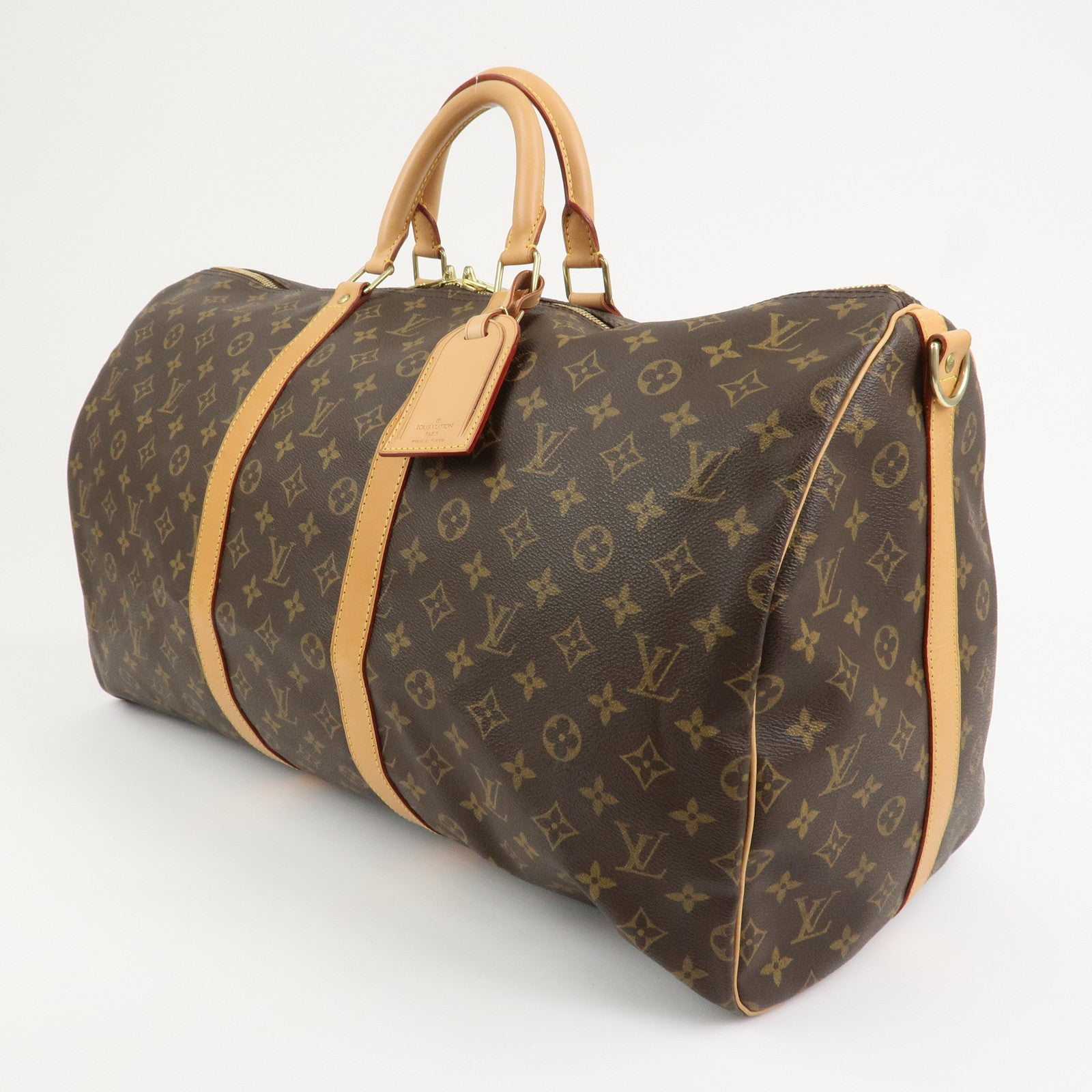 Louis Vuitton Monogram Keep All Bandouliere 55 Boston Bag M41424