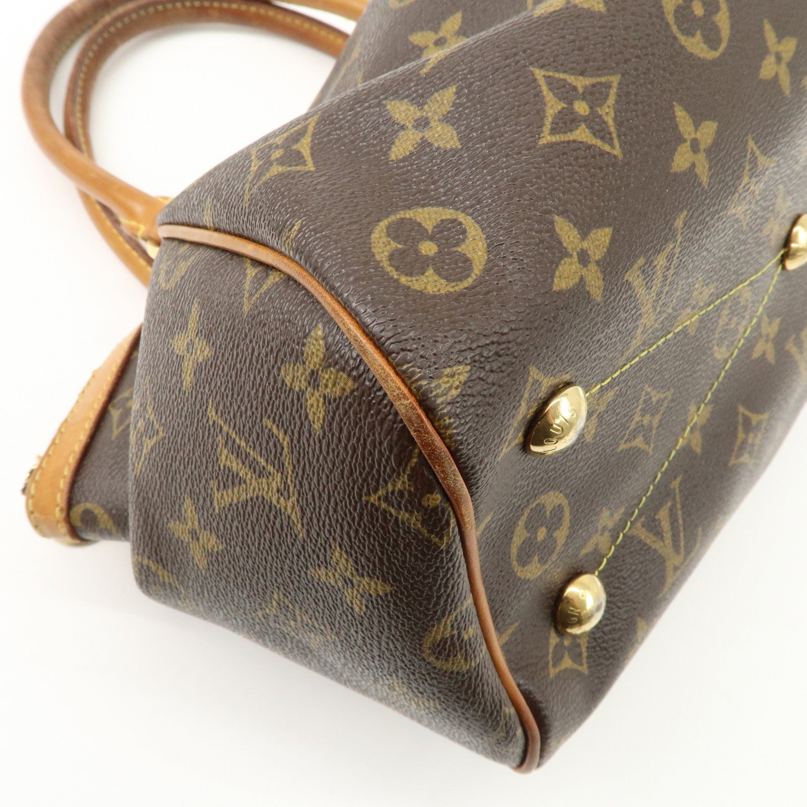 Louis Vuitton Monogram Tivoli PM Hand Bag Brown M40143 Used