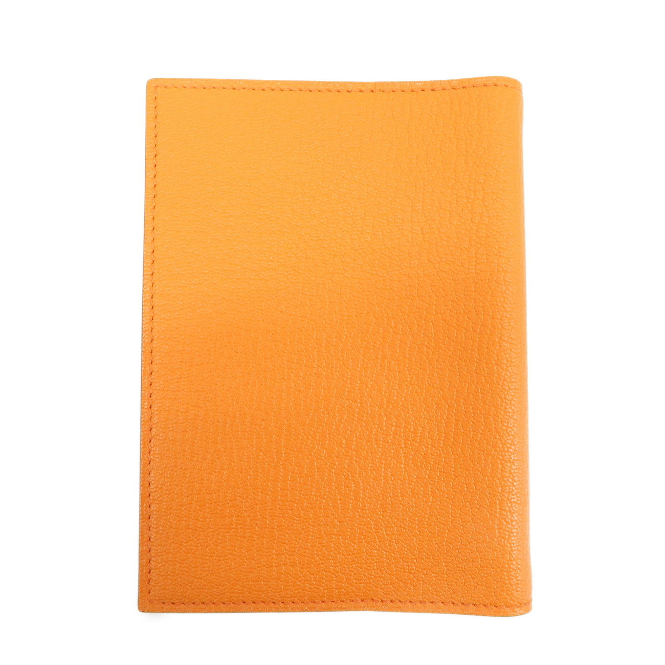 HERMES Leather N Stamped Agenda Mini Planner Cover Orange