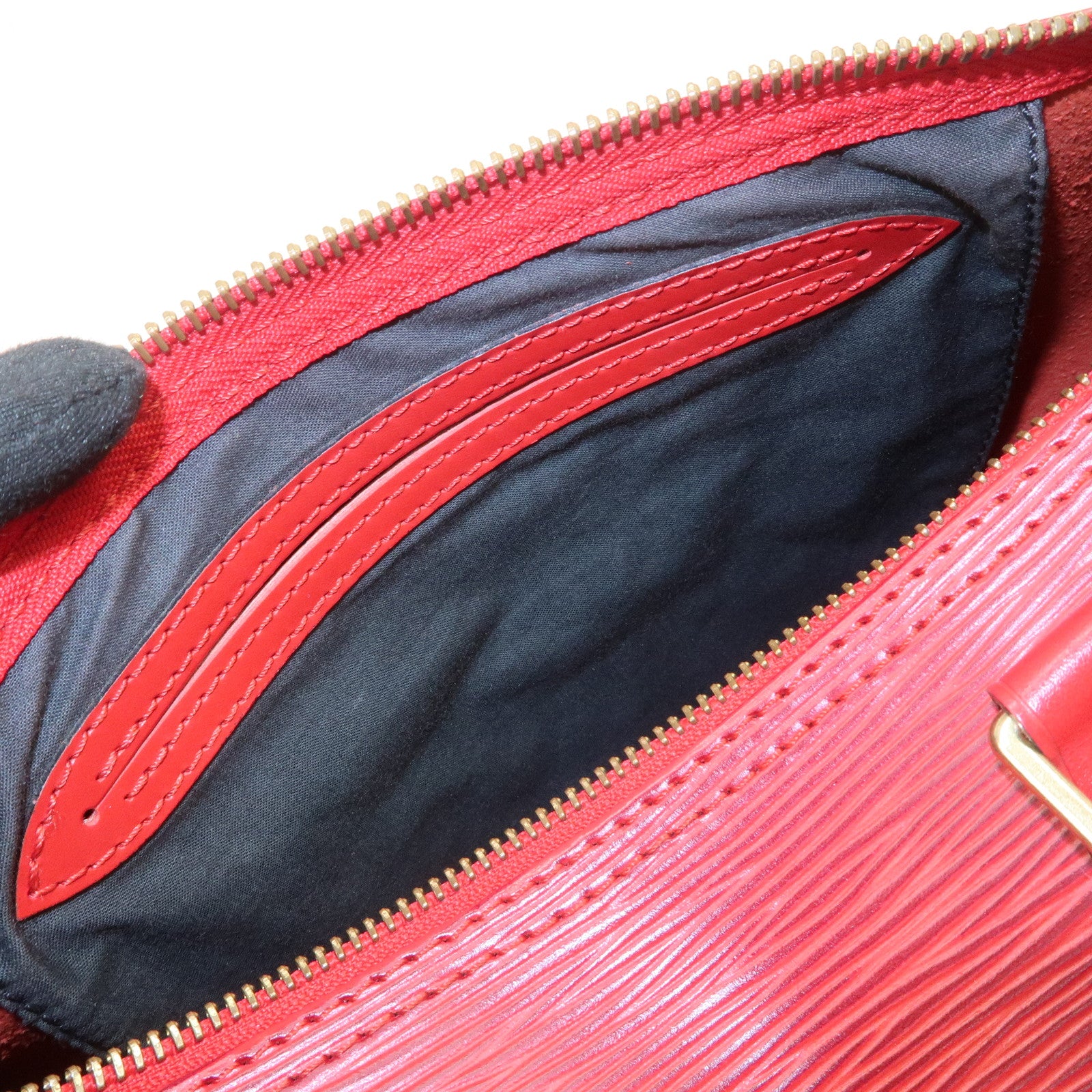 Louis Vuitton Epi Speedy 25 Hand Bag Castilian Red M43017