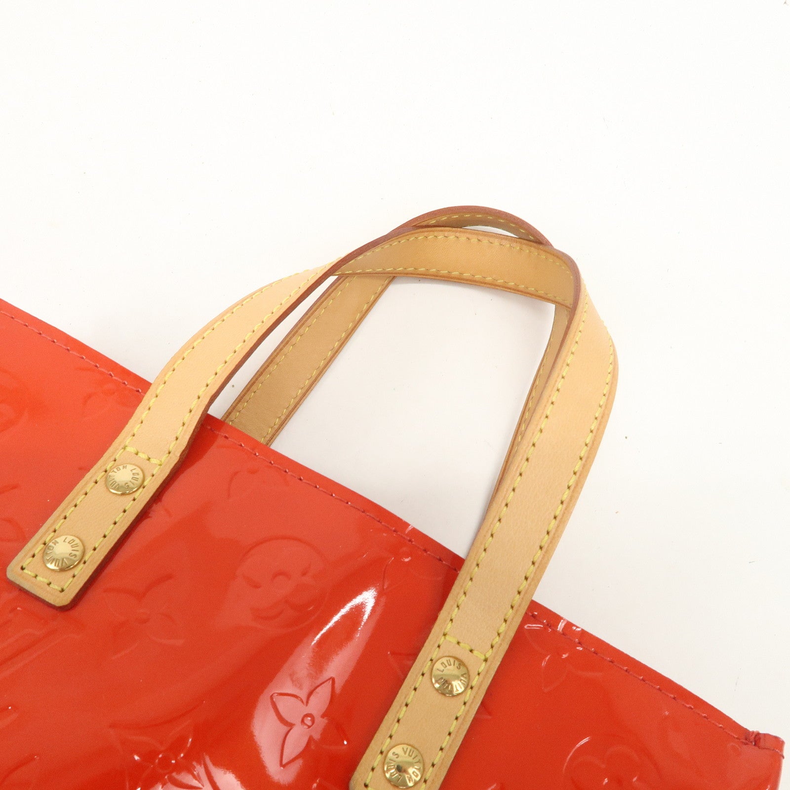 Louis Vuitton Monogram Vernis Lead PM Hand Bag Rouge M91088 Used