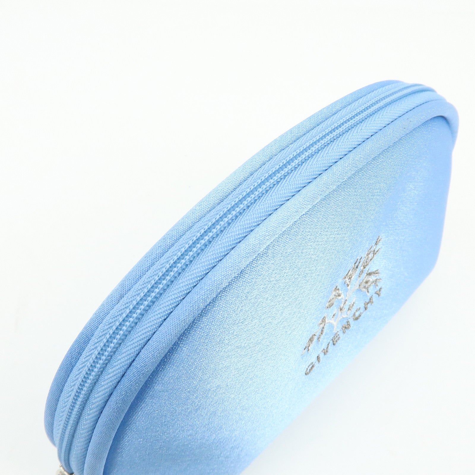 CELINE GIVENCY Set of 2 Canvas Pouch Cosmetic Case Light Green Blue