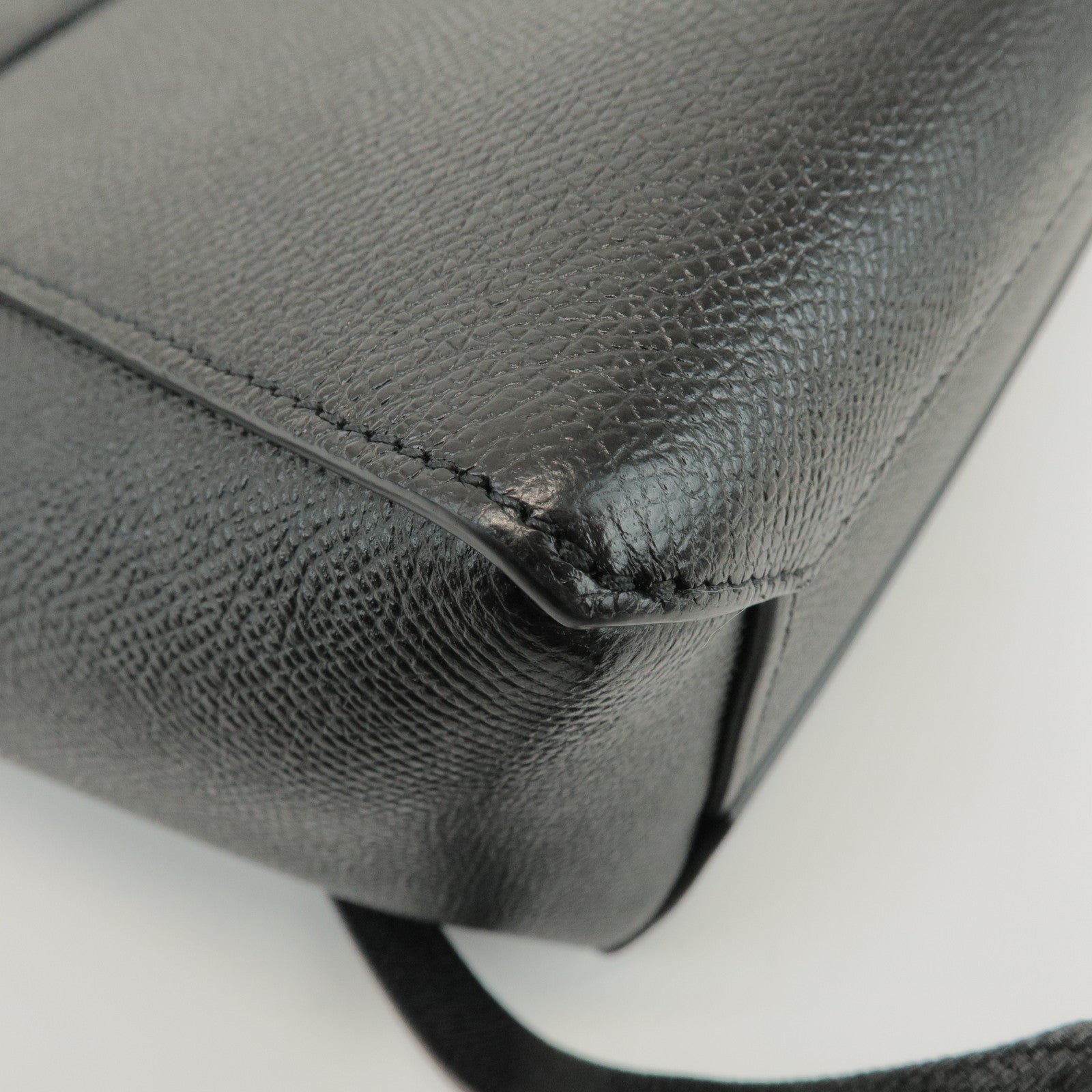 CELINE Belt Bag Leather 2WAY Bag Shoulder Bag Hand Bag Black