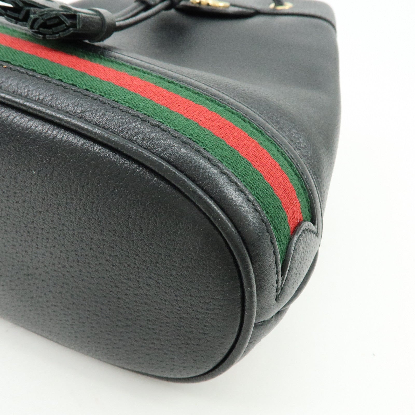 GUCCI Ophidia Sherry GG Marmont 2way Bucket Bag Small Black 610846