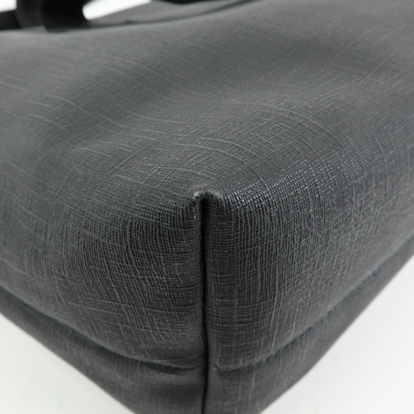 GUCCI PVC Leather 2Way Bag Shopping Bag Tote Bag Black 231860