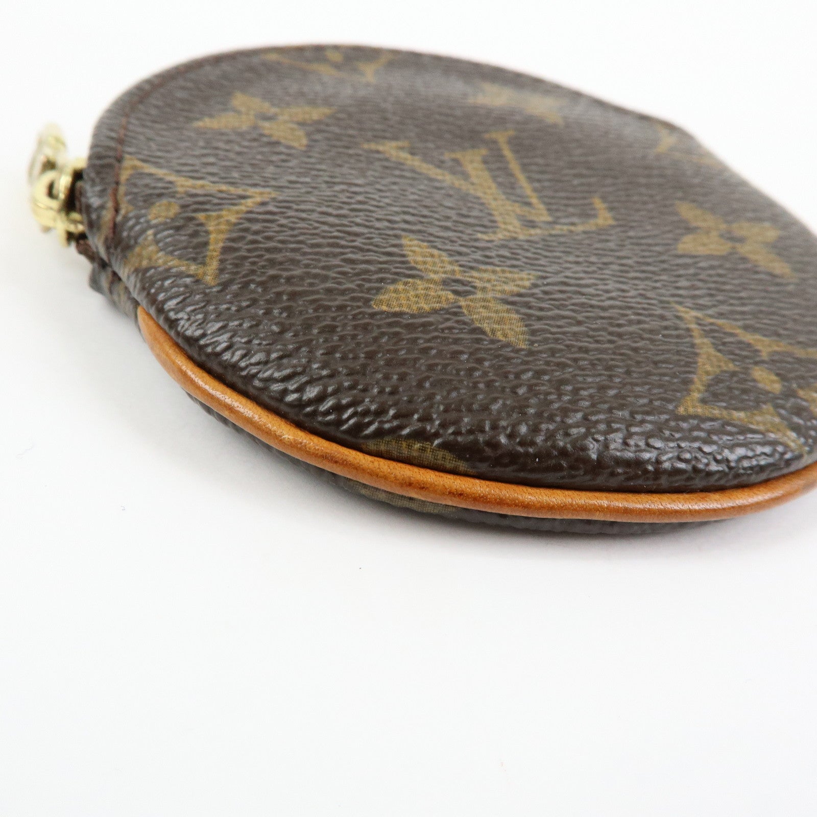 Louis Vuitton Monogram Porte Monnaie Rond Coin Case Brown M61926