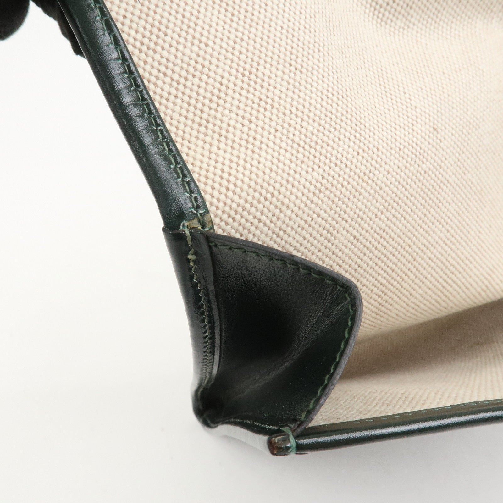 HERMES Box Calf Gige PM Clutch Bag O Stamped Dark Green