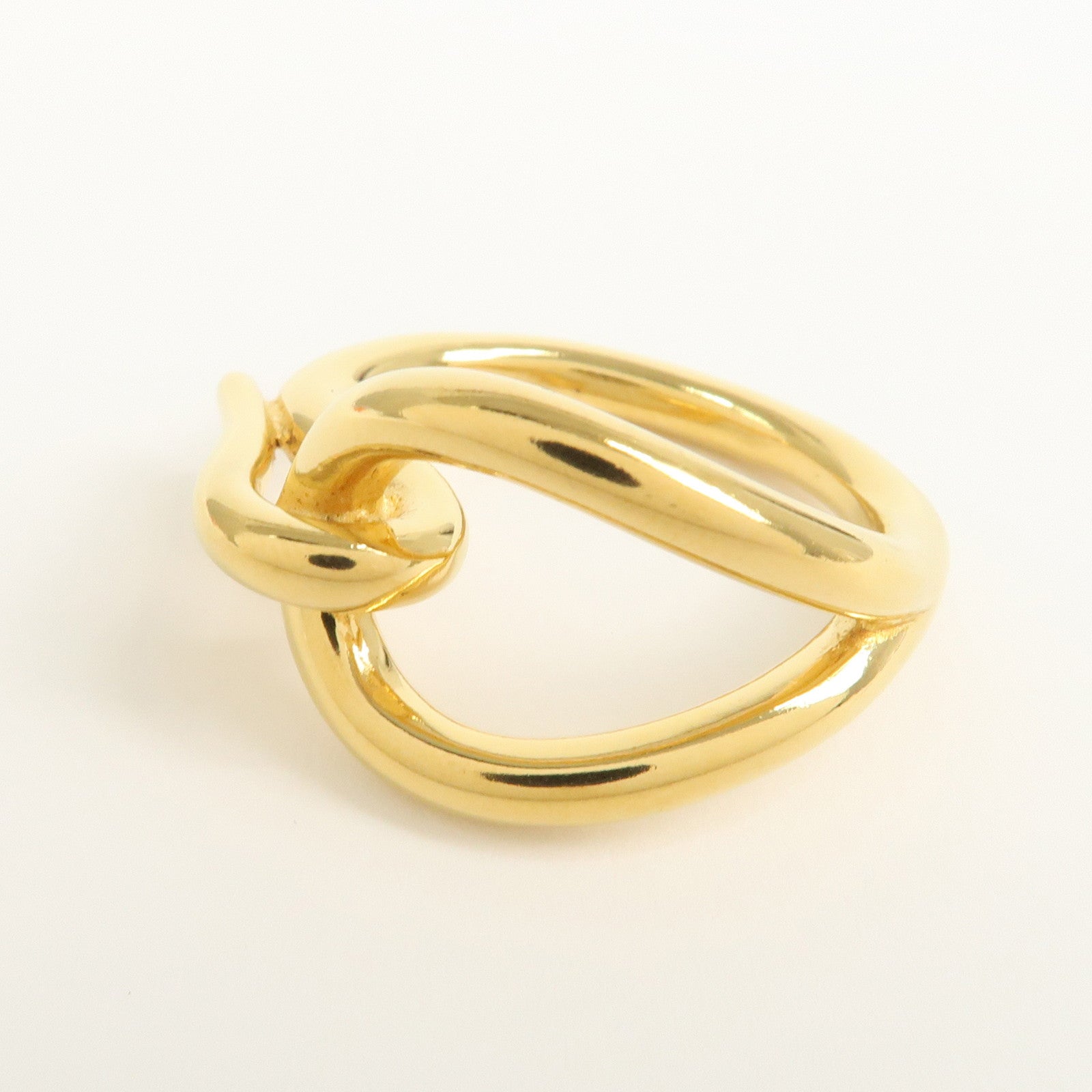 HERMES Metal Jumbo Scarf Ring Scarf Accessory Gold