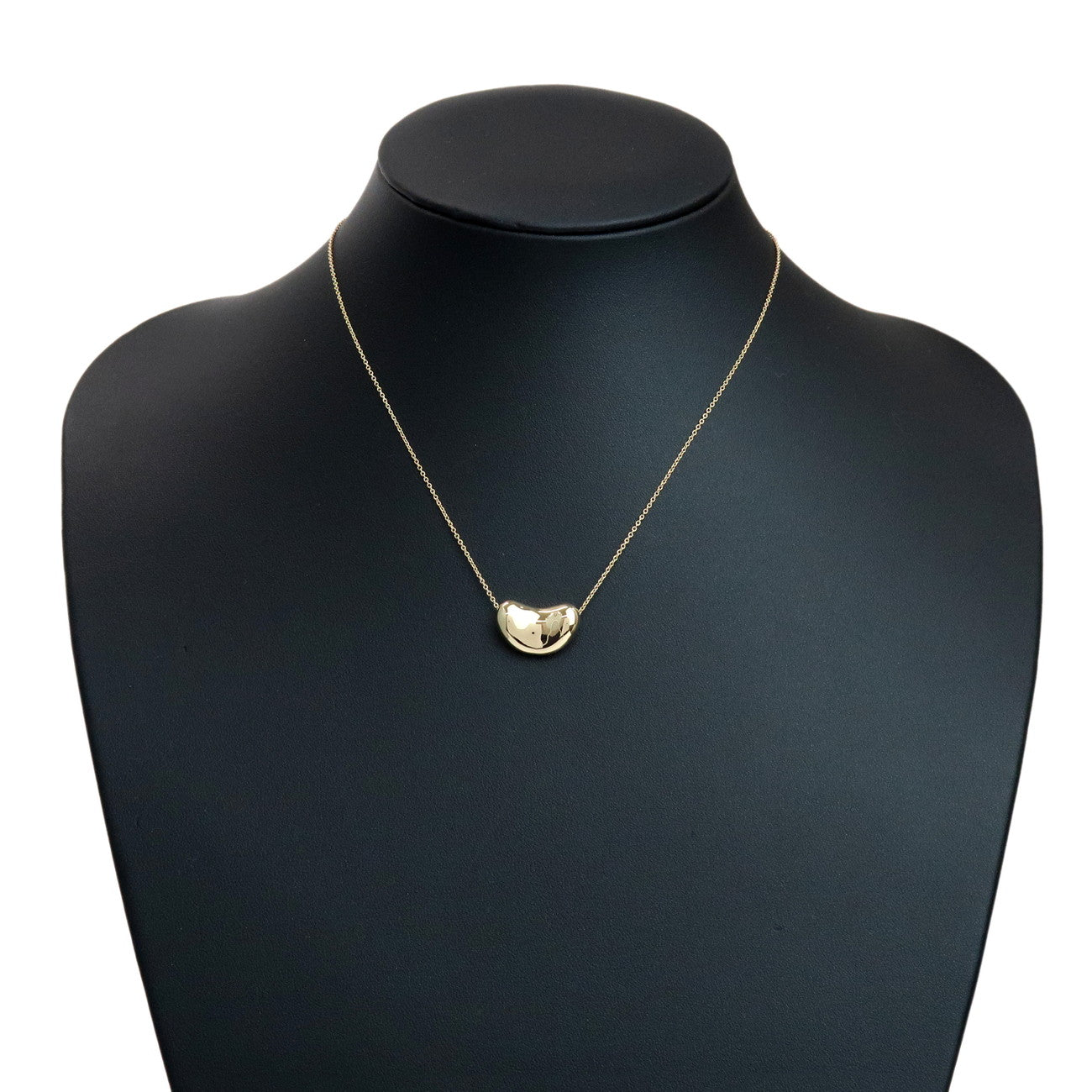 Tiffany & Co Bean Necklace Medium K18YG 750YG Yellow Gold
