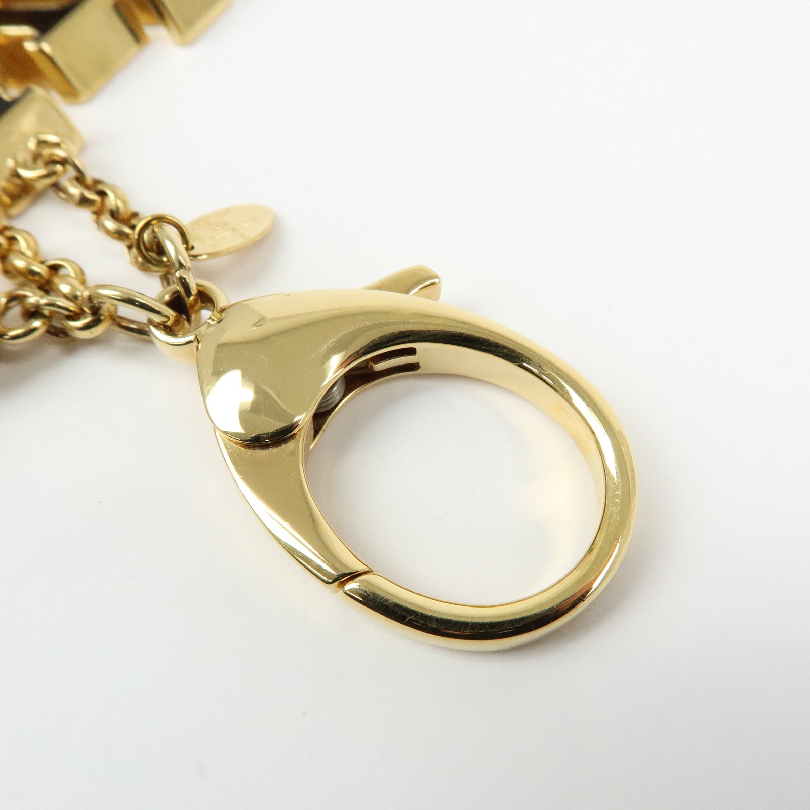 Louis Vuitton Fleur de Monogram Key Chain Bag Charm Gold M67119