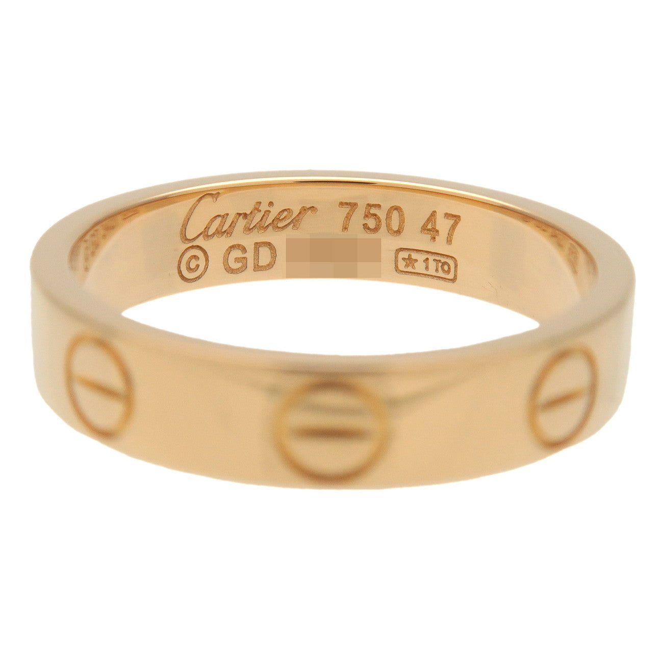 Cartier Mini Love Ring K18YG 750YG Yellow Gold #47 US4-4.5 EU47 HK9 Used