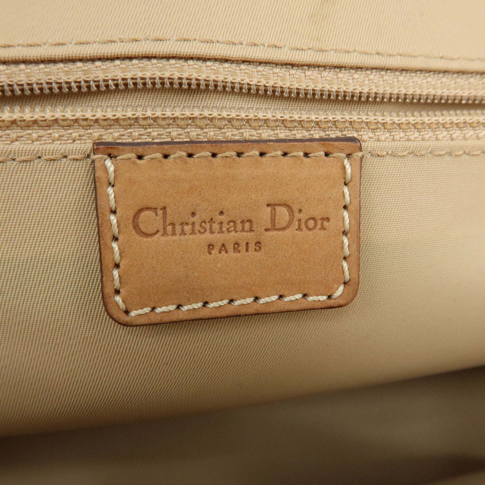 Christian Dior Trotter Street Chic Jacquard Canvas Leather Hand Bag