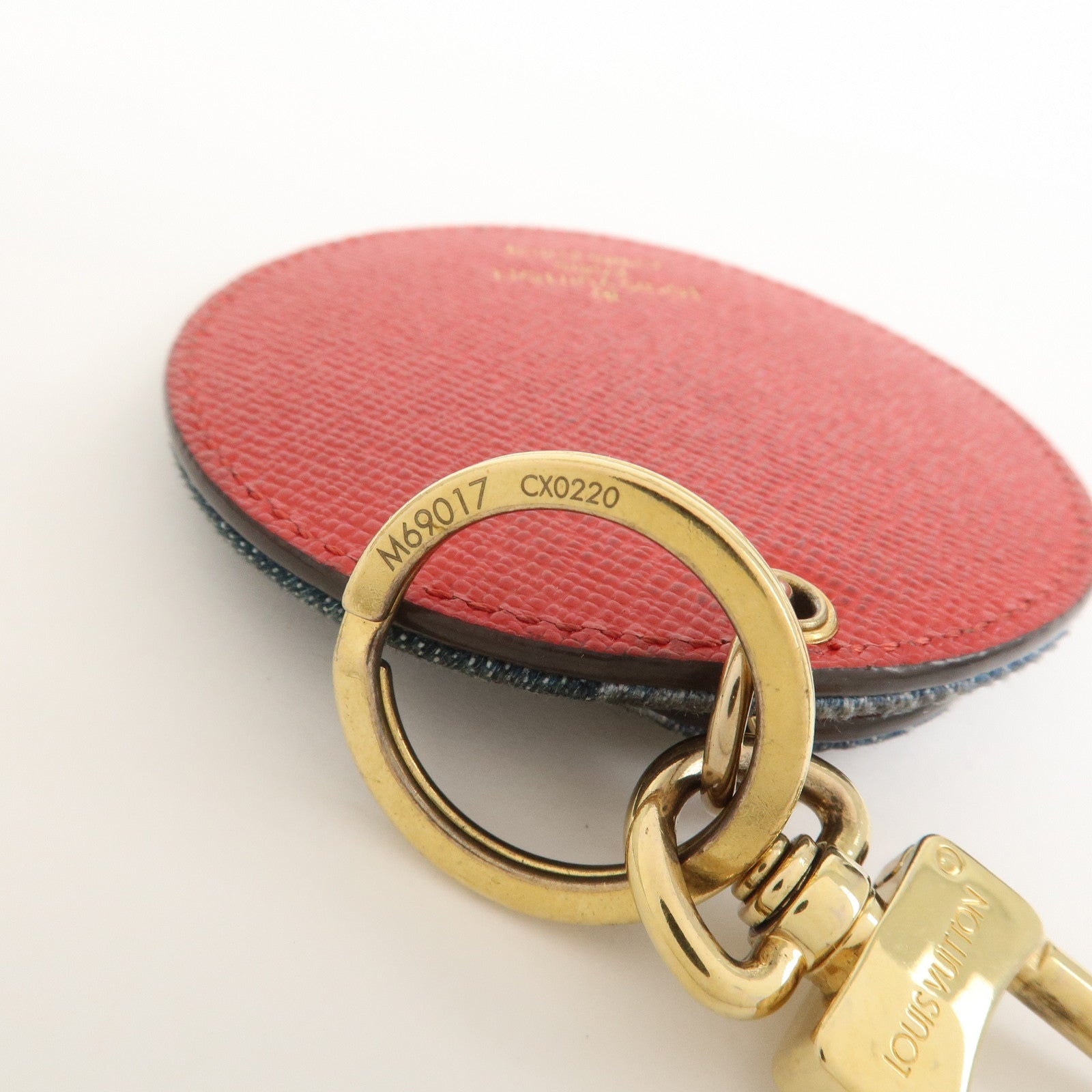 Louis Vuitton Monogram Porte Cles Denim Patchwork Key Chain M69017
