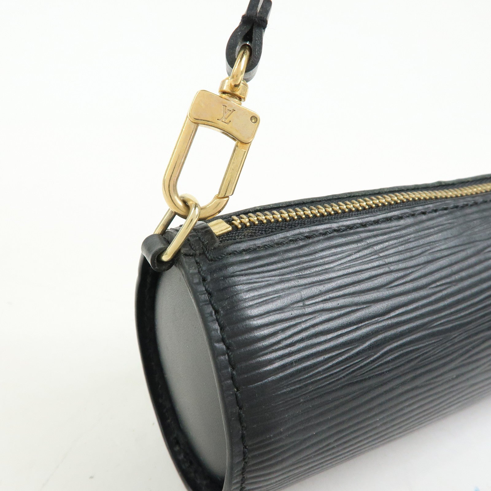 Louis Vuitton Epi Mini Leather Pouch For Soufflot Hand Bag Noir
