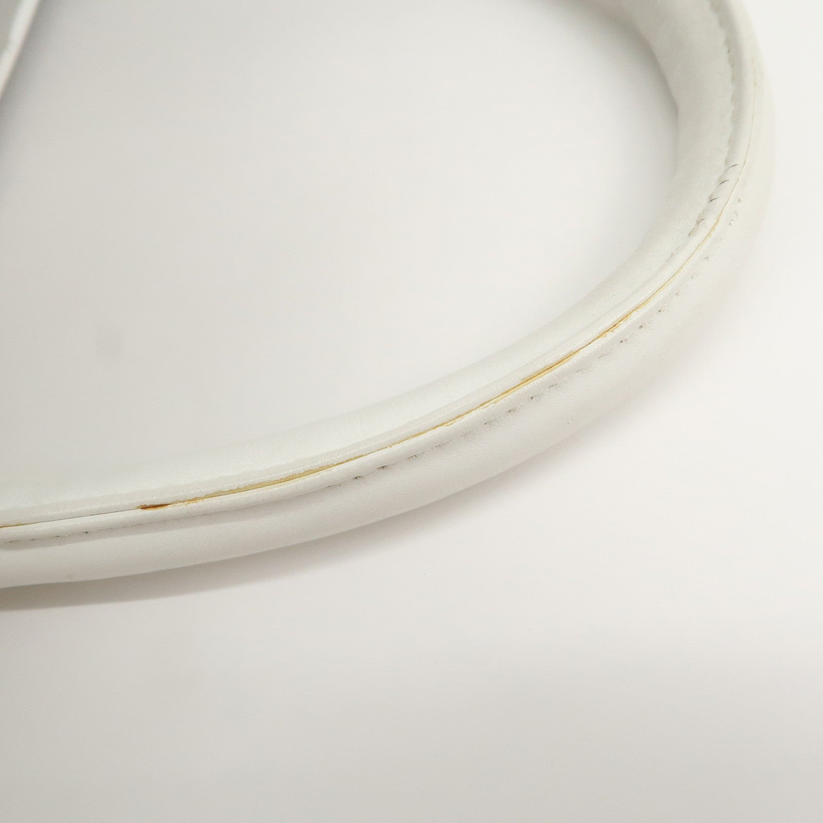 CHANEL Sport Line Canvas Leather Boston Bag Hand Bag Gray White