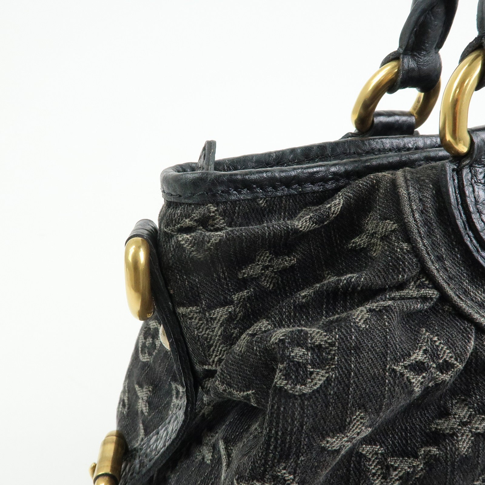 Louis Vuitton Monogram Denim Neo Cabby MM 2Way Bag Noir M95351