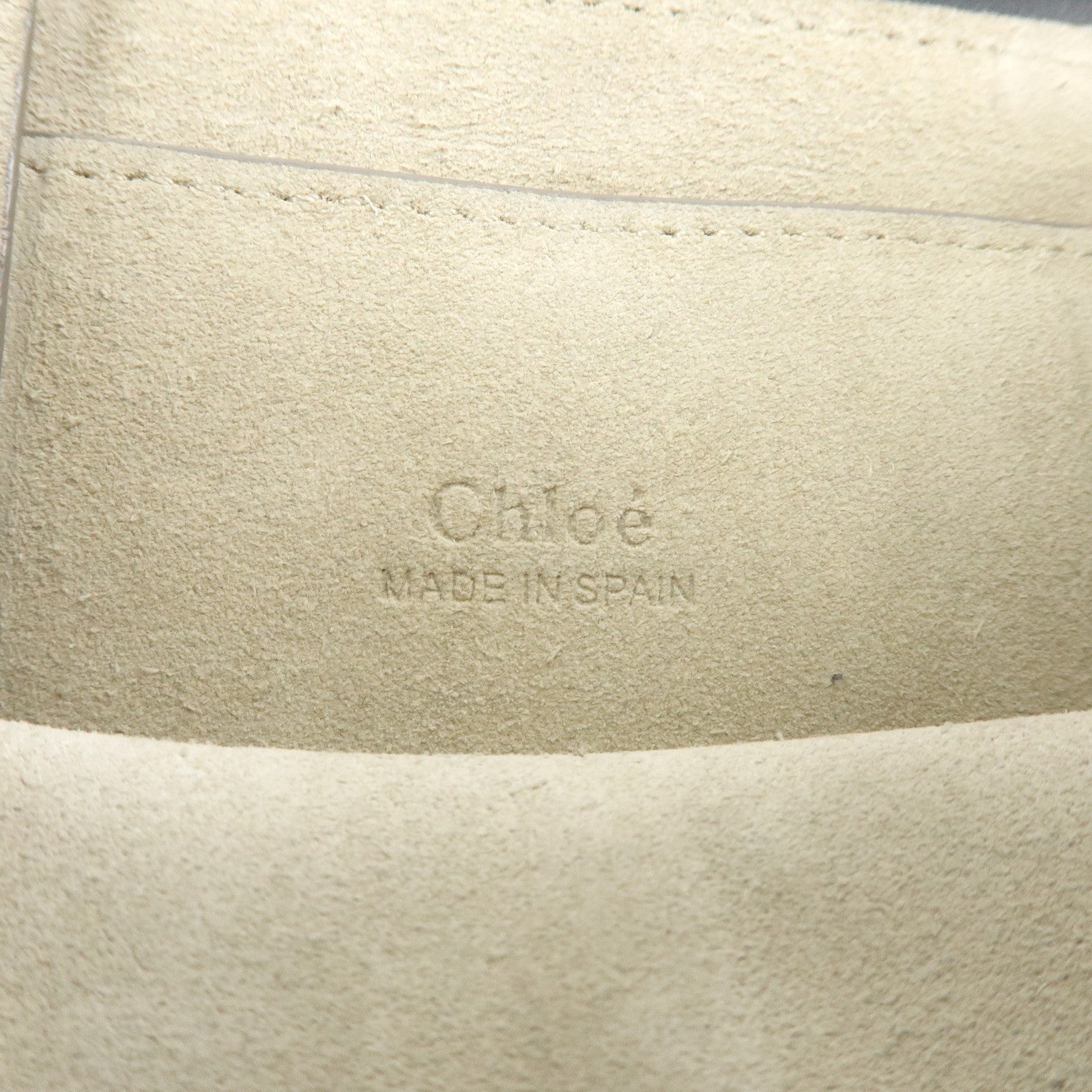 Chloe Faye Suede Leather Shoulder Bag Crossbody Bag Black Gold