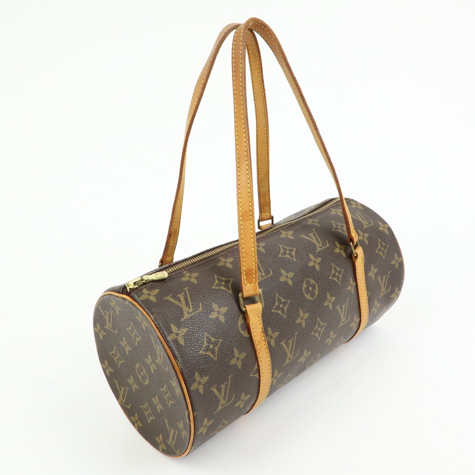 Louis Vuitton Monogram Papillon 30 Hand Bag Brown M51385