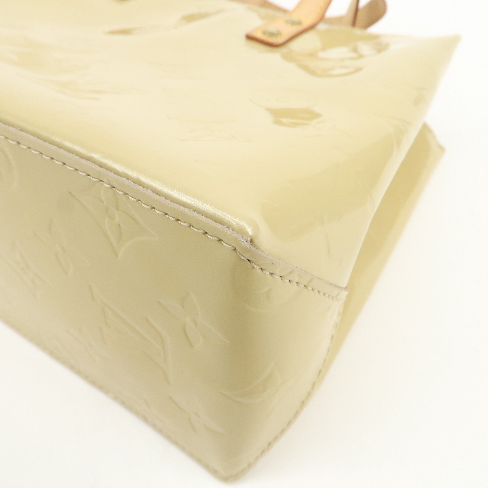 Louis Vuitton Monogram Vernis Lead PM Hand Bag Beige M91144