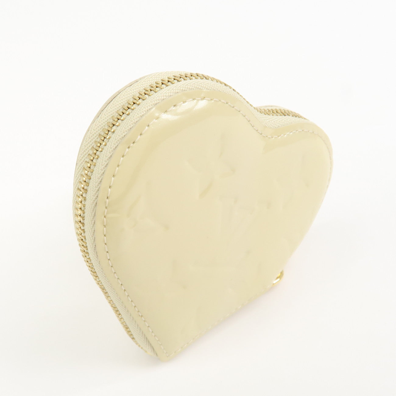 Louis Vuitton Monogram Vernis Porte Monnaie Coeur Ivory M91479
