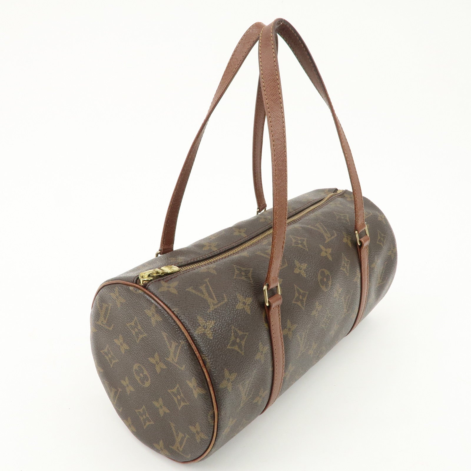 Louis Vuitton Monogram Papillon 30 Old Style Hand Bag Brown M51365