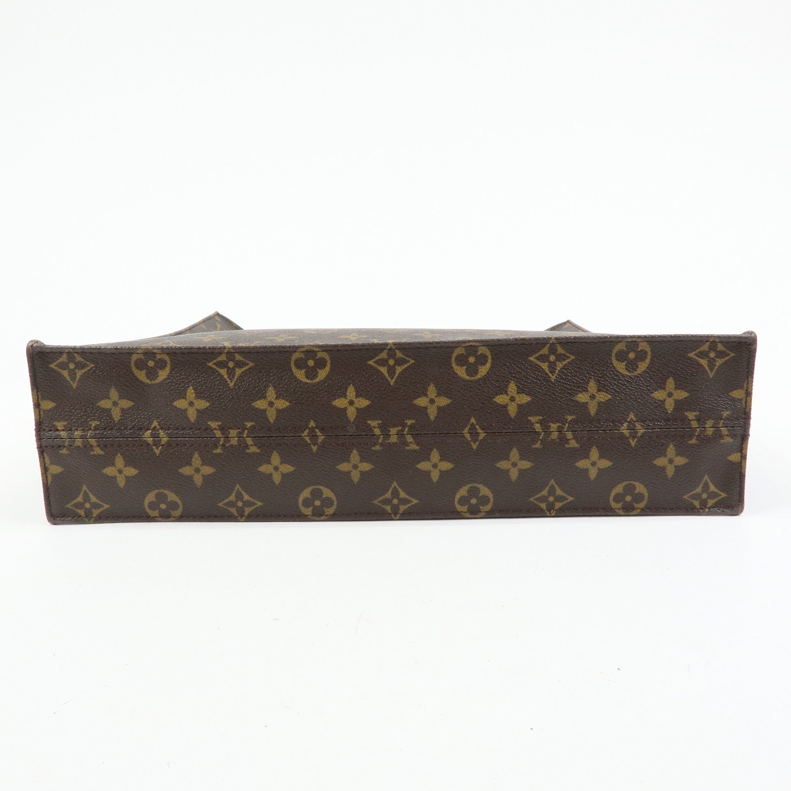 Louis Vuitton Monogram Sac Plat Tote Bag Hand Bag Brown M51140