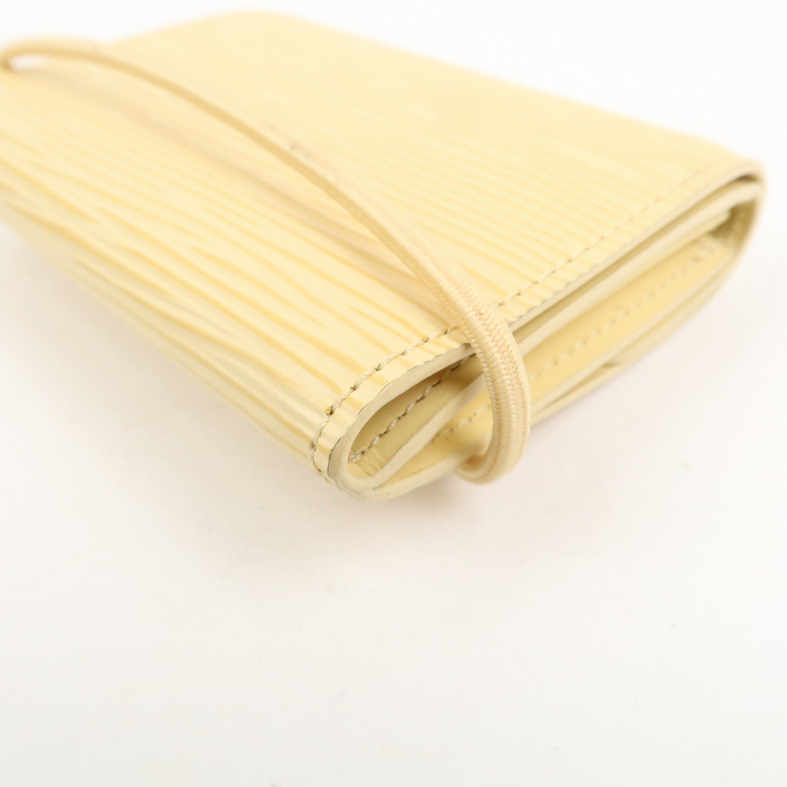 Louis Vuitton Epi Portefeuille Elastic Coin Purse Vanilla M6346A