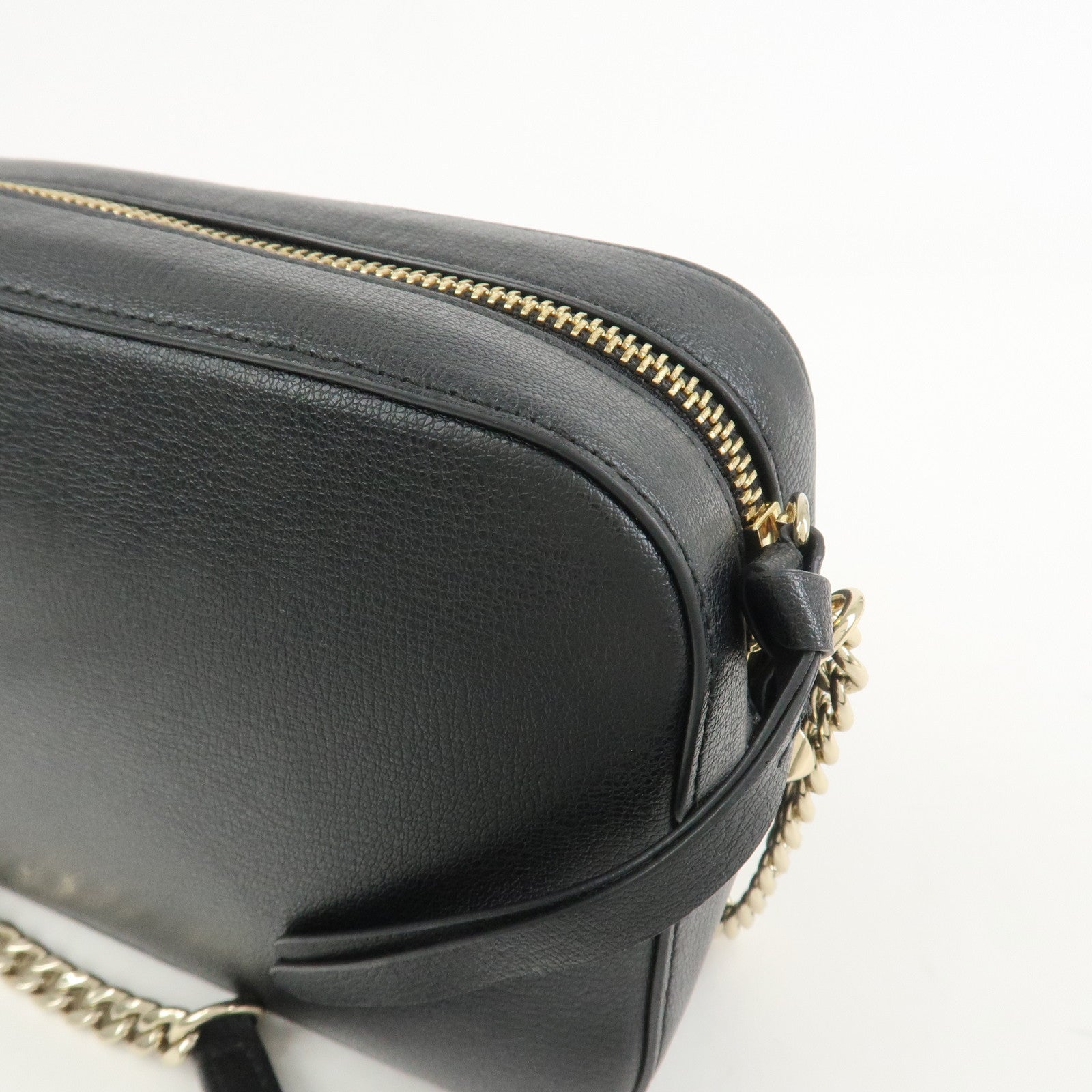 JIMMY CHOO Leather Shoulder Crossbody Bag KIMI Camera Bag Black