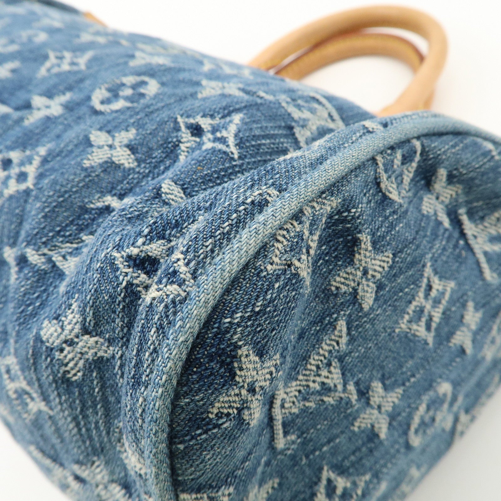 Louis Vuitton Monogram Denim Neo Speedy Boston Bag Blue M95019 Used