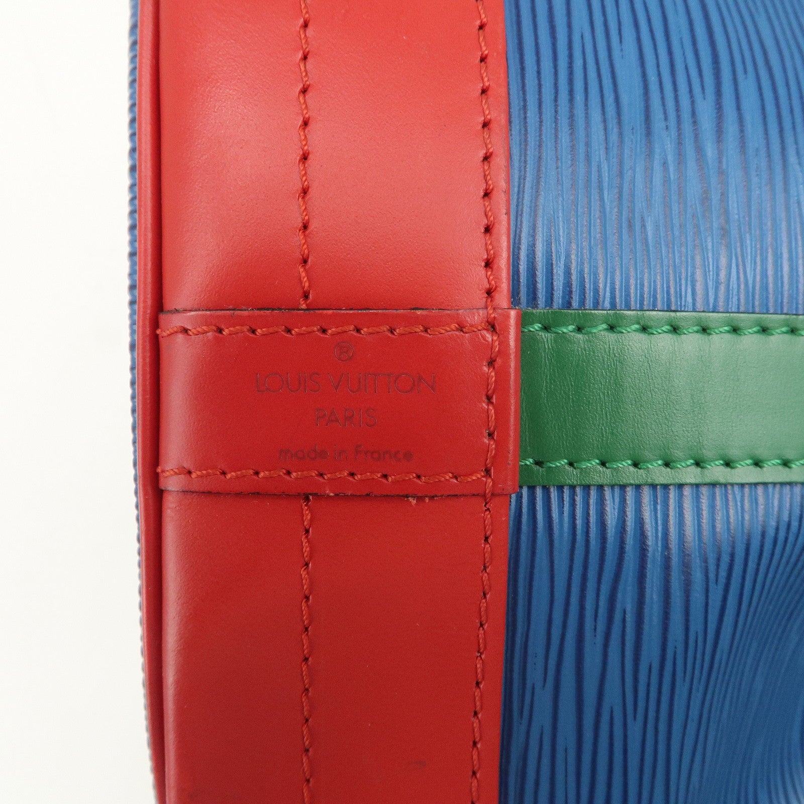 Louis Vuitton Epi Noe Tricolor Shoulder Bag Blue Green Red M44082