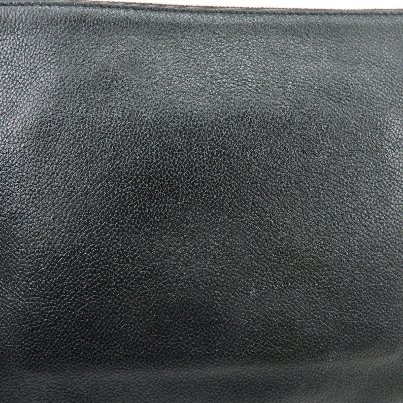 BALENCIAGA Leather Clutch Bag Flat Bag Black