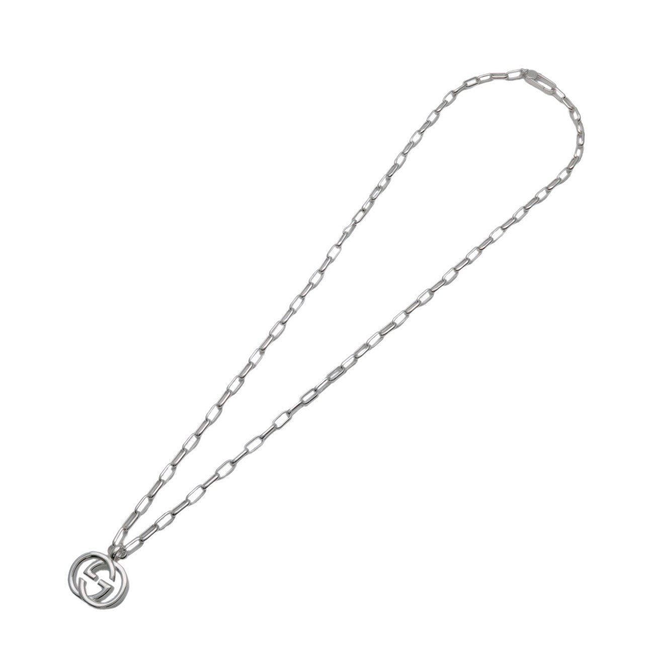 GUCCI Interlocking G Chain Necklace SV925 Silver