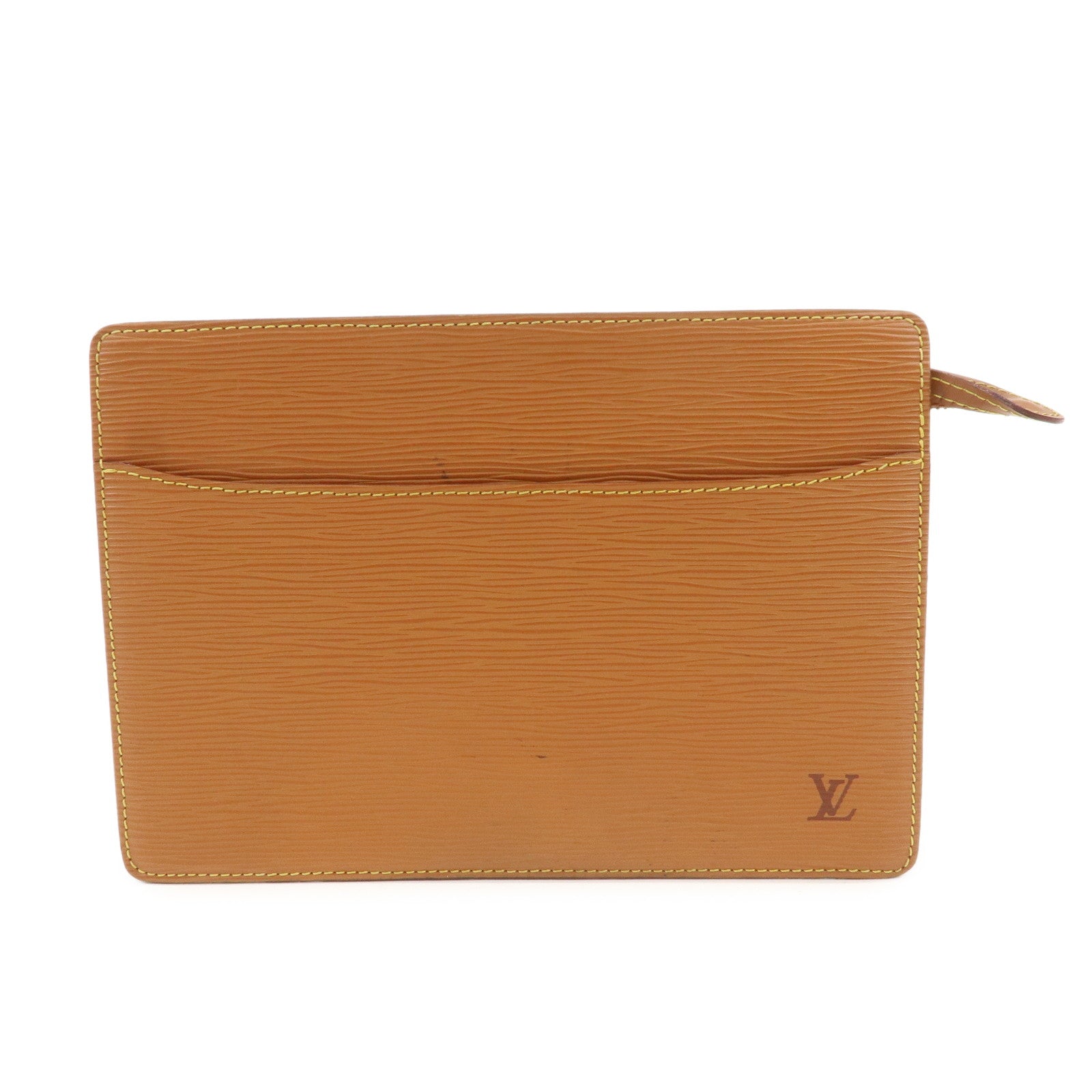 Louis Vuitton Epi Pochette Homme Clutch Bag Zipang Gold M52528