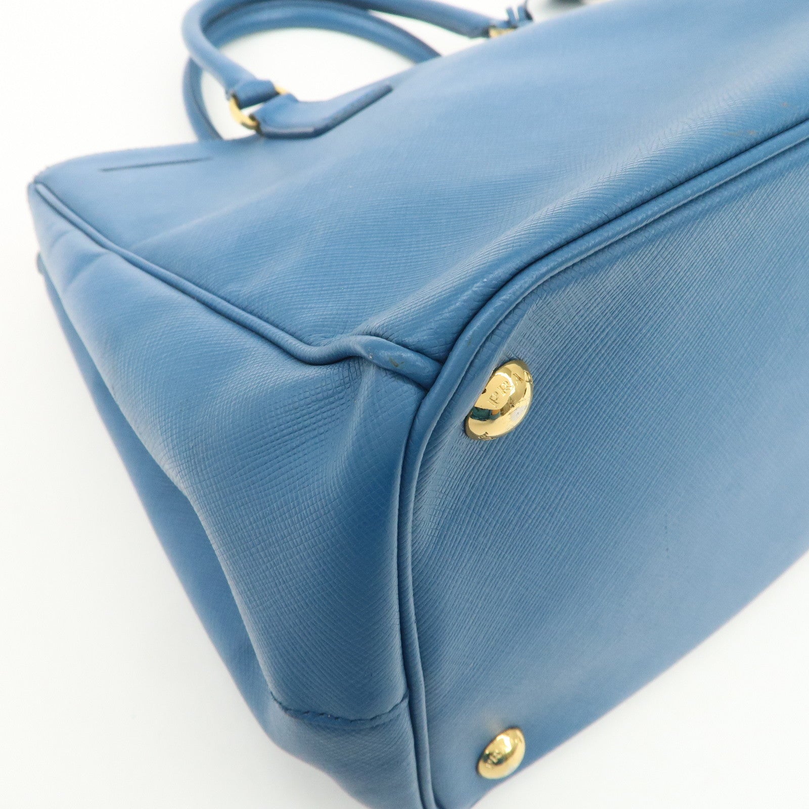 PRADA Galleria Saffiano Leather 2Way Bag Hand Bag Blue BN2274