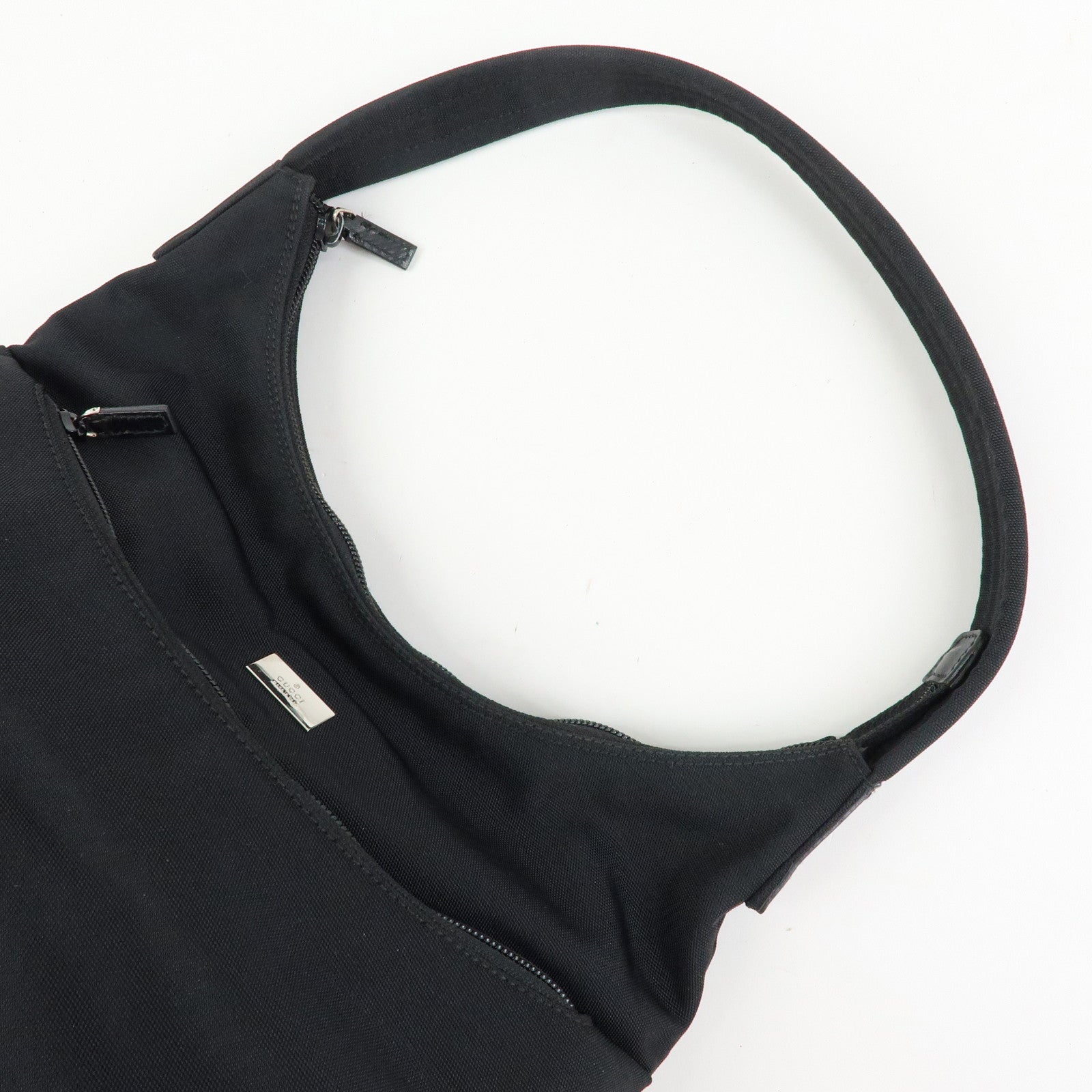 GUCCI Canvas Leather Shoulder Bag Hand Bag Black 001・3386・1705
