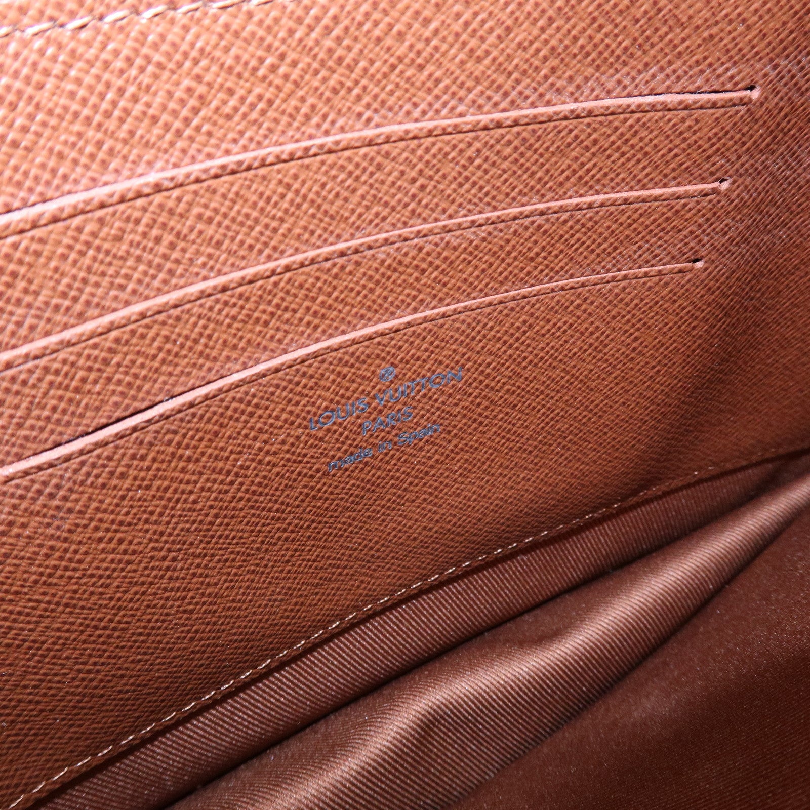 Louis Vuitton Monogram Chain Clutch Bag Pouch Brown M55646
