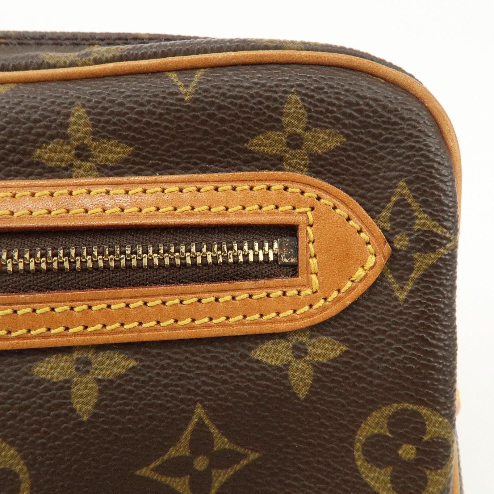 Louis Vuitton Monogram Marly Dragonne GM Clutch Bag Brown M51825 Used