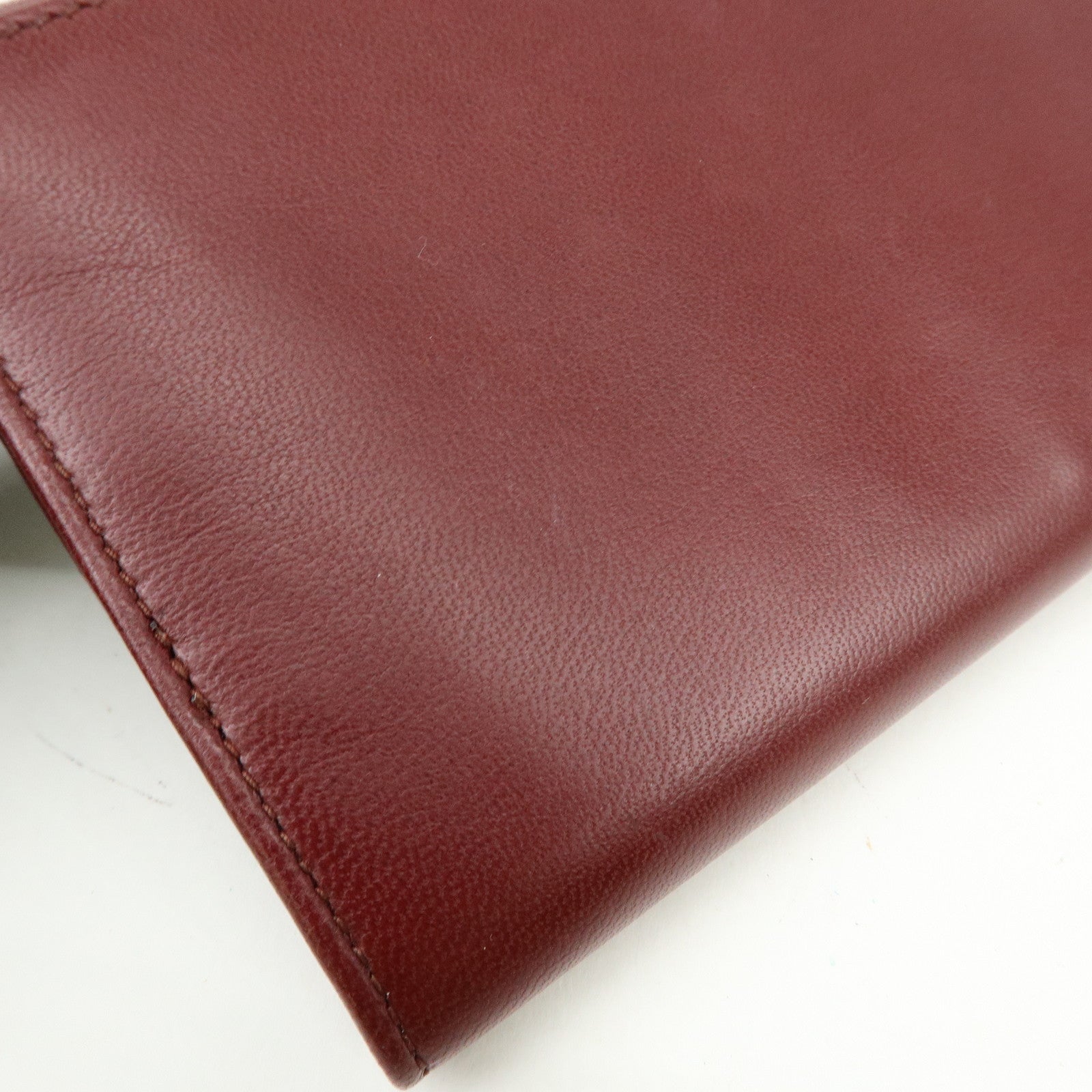 Ferragamo Vara Leather Long Wallet Bordeaux