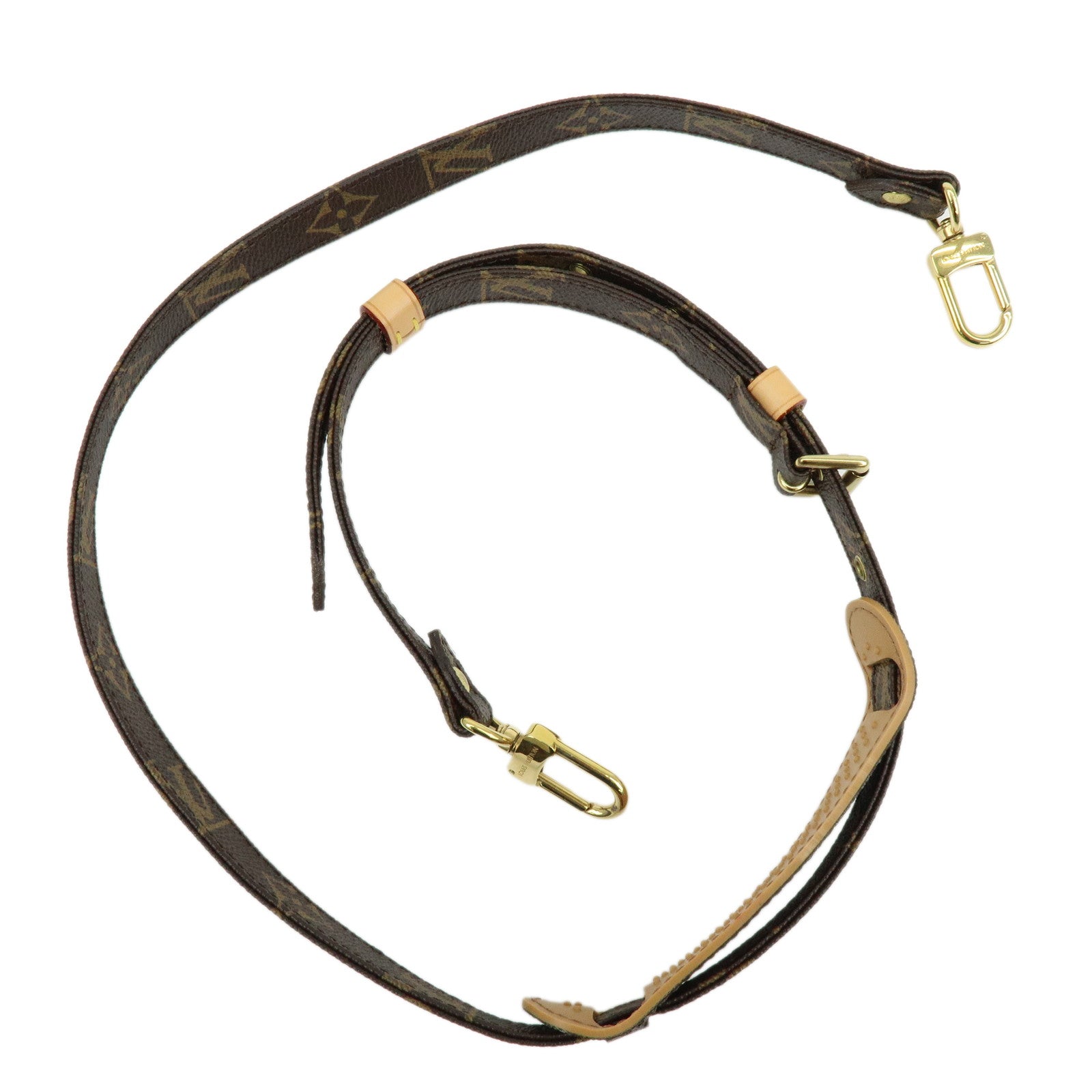 Louis Vuitton Monogram Adjustable Shoulder Strap Brown 120cm J52315