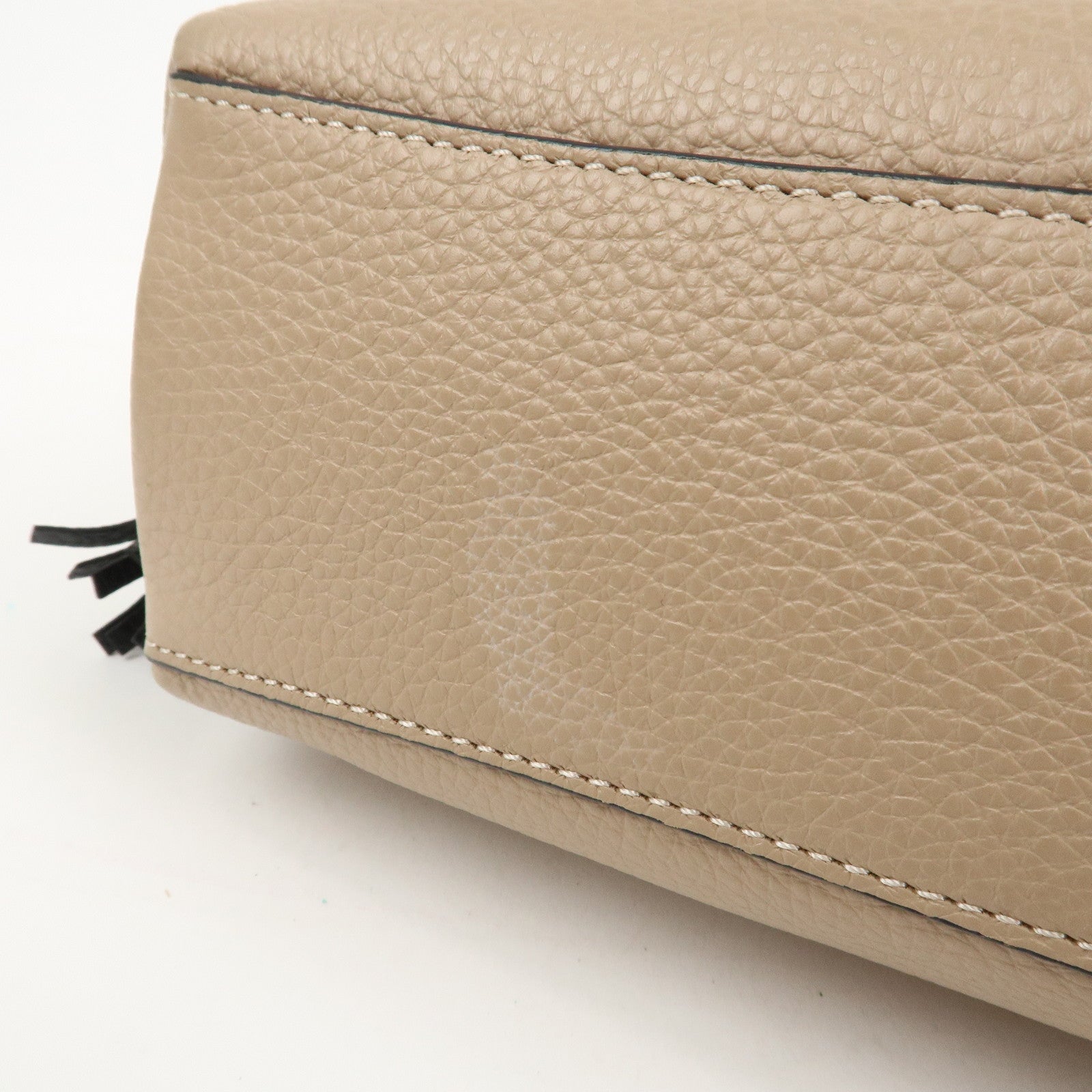 COACH Andy Leather 2Way Bag Crossbody Bag Hand Bag Beige Black