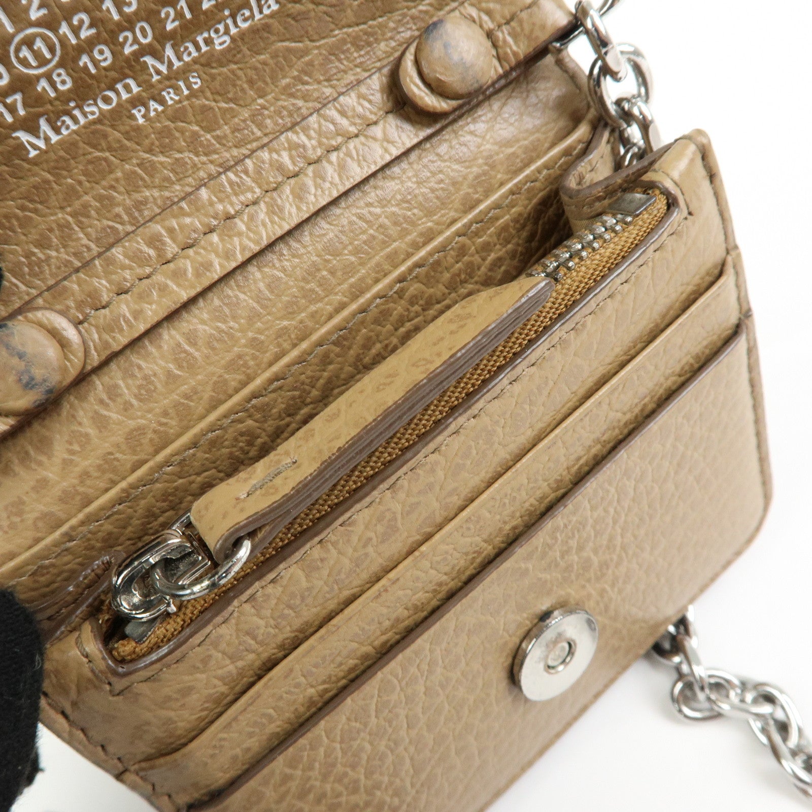 Maison Margiela Calf Leather 4 Stitch Mini Chain Wallet S56UI0148