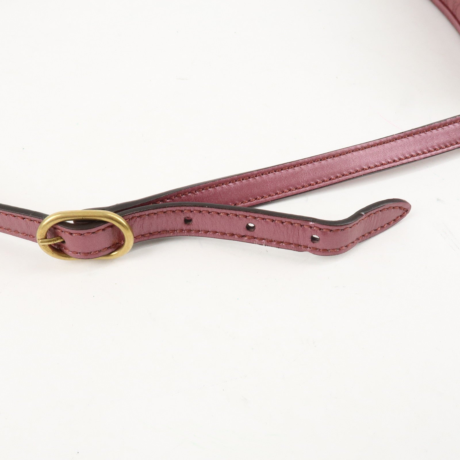 GUCCI Micro Guccissima Leather Shoulder Bag Metallic Pink 309538 Used