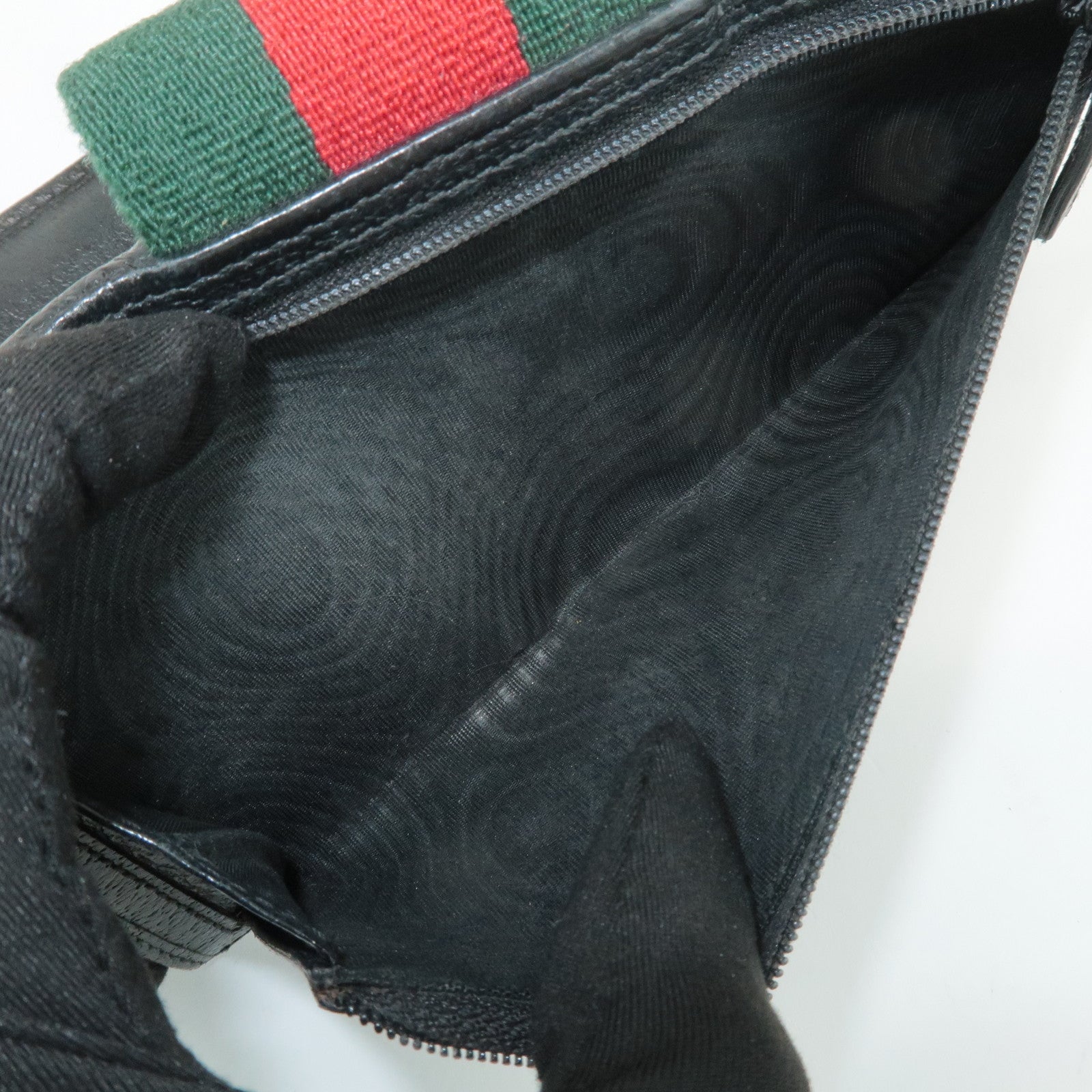 GUCCI Sherry Set of 2 GG Canvas Leather Wallet Brown Black 181672 Used