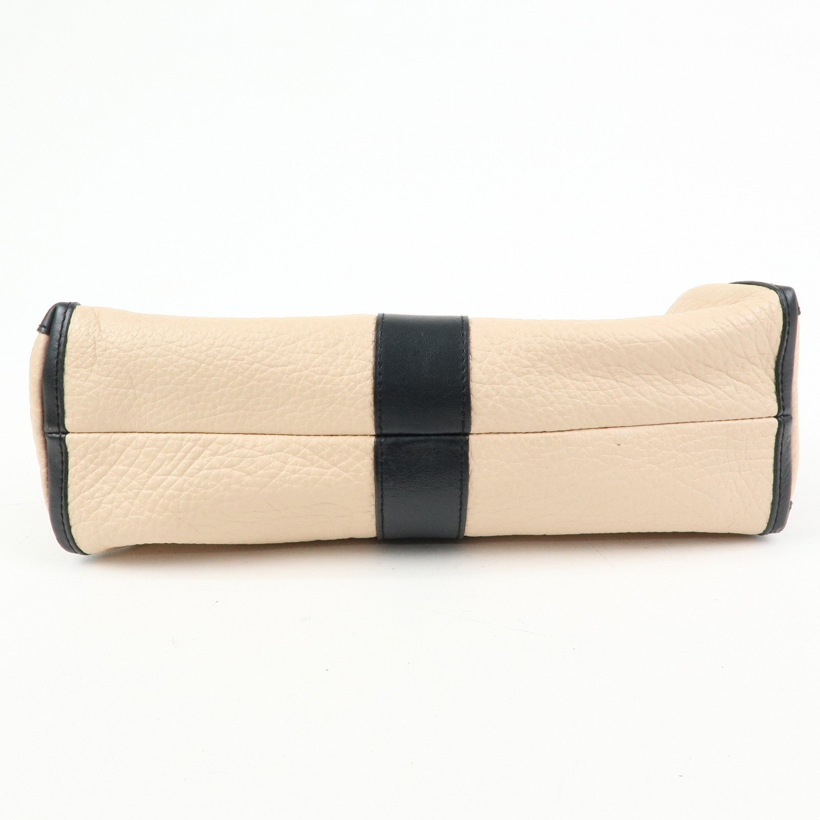 Chloe See By Chloe Leather 2Way Bag Shoulder Bag PInk Beige Black