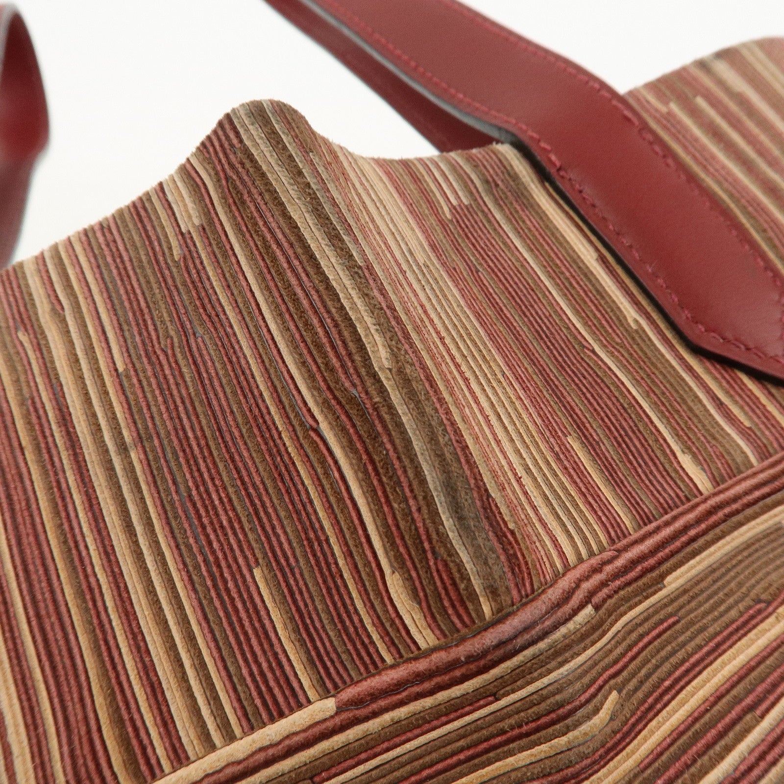 HERMES Leather Vibrato Jules Hand Bag F Engraved Multicolor Used