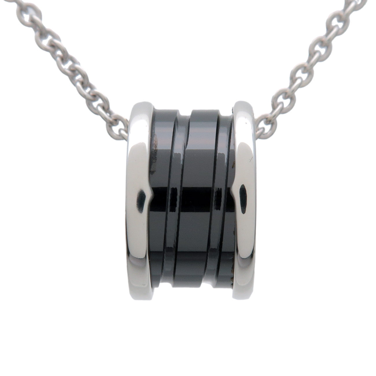 BVLGARI B-Zero1 Save the Children Necklace SV925 Black Ceramic