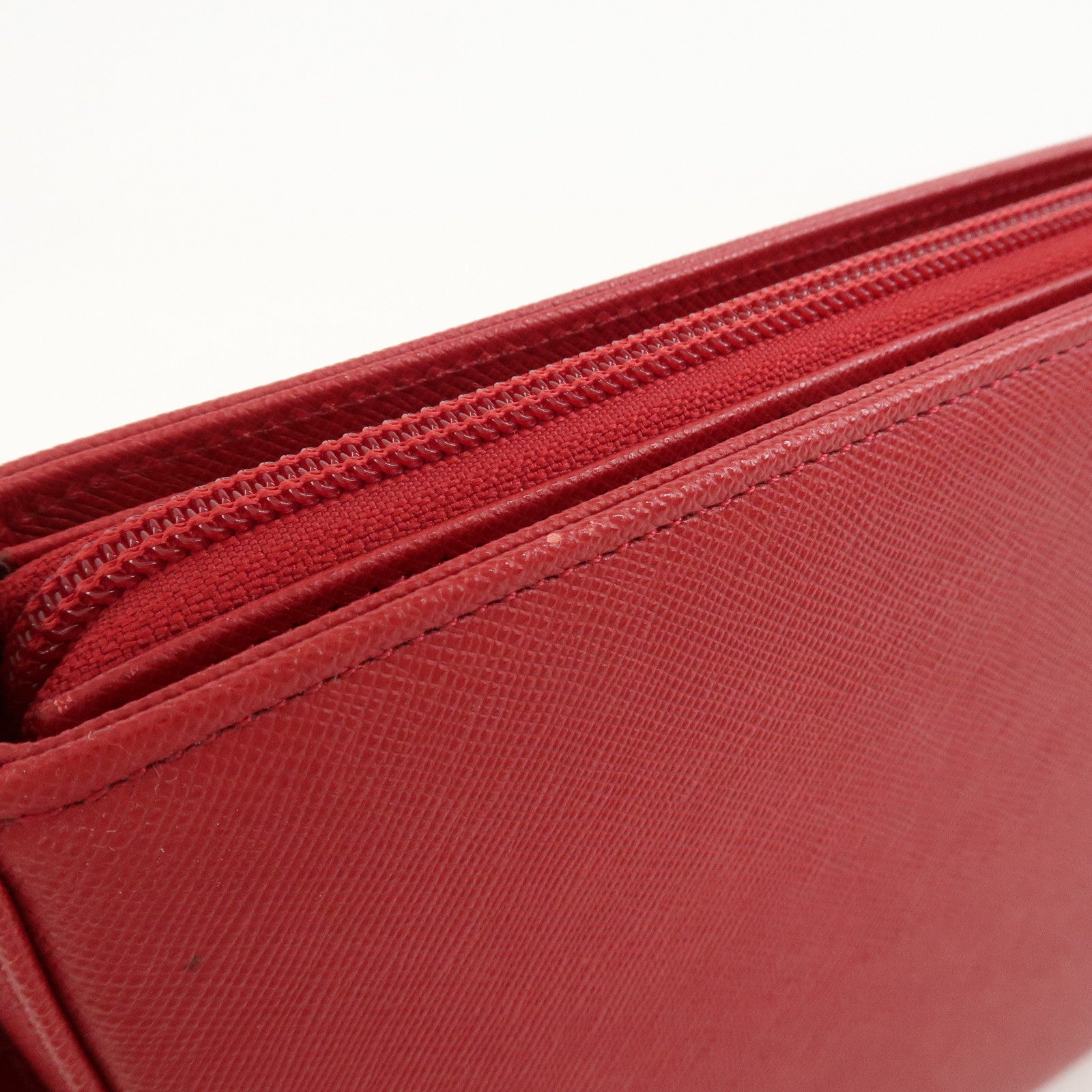 BURBERRY Logo Leather Shoulder Bag Hand Bag Red
